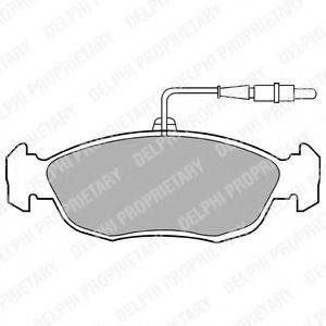 DELPHI LP793 Комплект тормозных колодок, дисковый тормоз