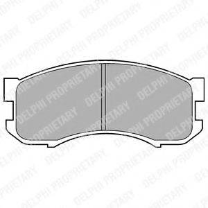 DELPHI LP800 Комплект тормозных колодок, дисковый тормоз