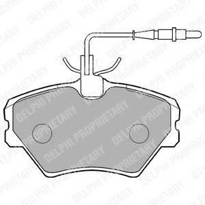 DELPHI LP862 Комплект тормозных колодок, дисковый тормоз