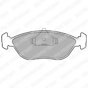 DELPHI LP876 Комплект тормозных колодок, дисковый тормоз