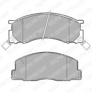 DELPHI LP941 Комплект тормозных колодок, дисковый тормоз
