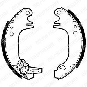 DELPHI LS1382 Комплект тормозных колодок
