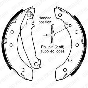 DELPHI LS1413 Комплект тормозных колодок