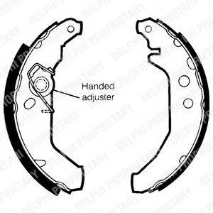 DELPHI LS1435 Комплект тормозных колодок