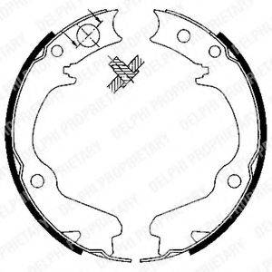 DELPHI LS1899 Комплект тормозных колодок, стояночная тормозная система