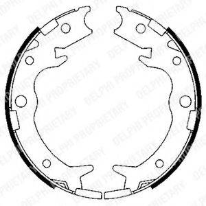 DELPHI LS1900 Комплект тормозных колодок, стояночная тормозная система