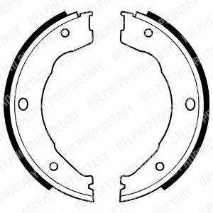 DELPHI LS1982 Комплект тормозных колодок, стояночная тормозная система
