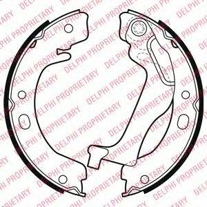 DELPHI LS2003 Комплект тормозных колодок