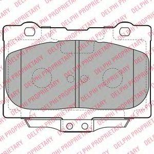 DELPHI LP2155 Комплект тормозных колодок, дисковый тормоз