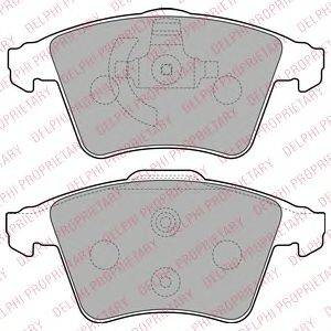 DELPHI LP2225 Комплект тормозных колодок, дисковый тормоз