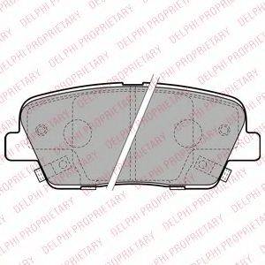 DELPHI LP2202 Комплект тормозных колодок, дисковый тормоз