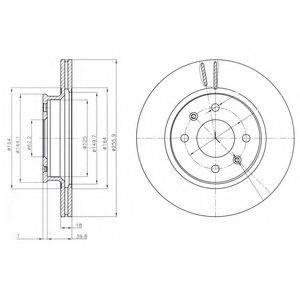 DELPHI BG4535 Тормозной диск