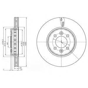 DELPHI BG4536 Тормозной диск