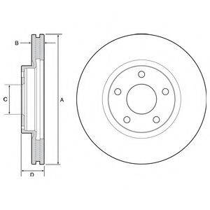 DELPHI BG4562 Тормозной диск