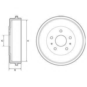 DELPHI BF526 Тормозной барабан