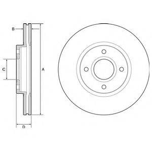 DELPHI BG4569 Тормозной диск