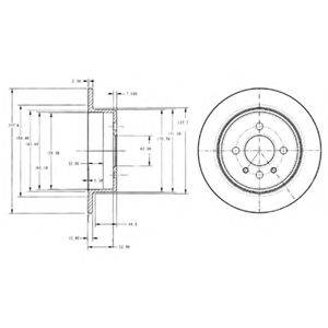 DELPHI BG2202 Тормозной диск