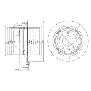 DELPHI BG2211 Тормозной диск