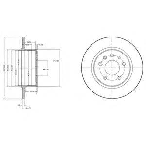 DELPHI BG2252 Тормозной диск