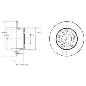 DELPHI BG2253 Тормозной диск