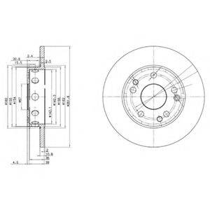 DELPHI BG2288 Тормозной диск