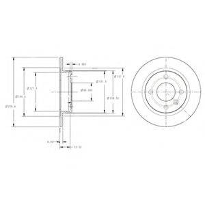 DELPHI BG2732 Тормозной диск