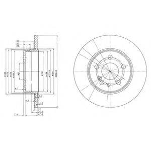 DELPHI BG2738 Тормозной диск