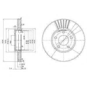 DELPHI BG2745 Тормозной диск