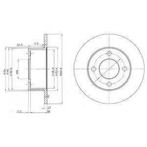 DELPHI BG2747 Тормозной диск