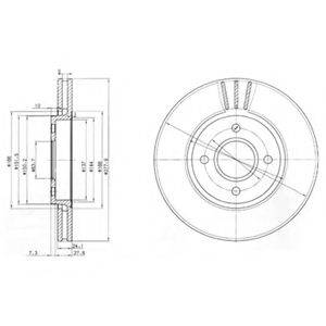 DELPHI BG2757 Тормозной диск