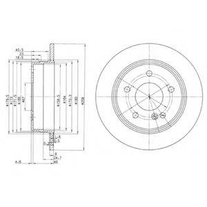 DELPHI BG2761 Тормозной диск