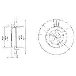 DELPHI BG2768 Тормозной диск