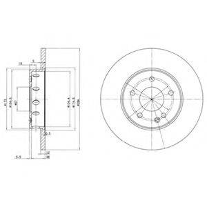 DELPHI BG2769 Тормозной диск