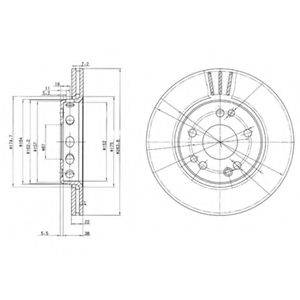 DELPHI BG2771 Тормозной диск