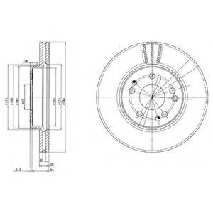 DELPHI BG2772 Тормозной диск