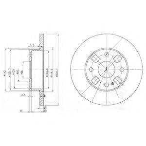 DELPHI BG2778 Тормозной диск