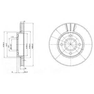 DELPHI BG2780 Тормозной диск