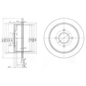 DELPHI BG2781 Тормозной диск