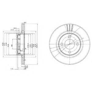 DELPHI BG2784 Тормозной диск