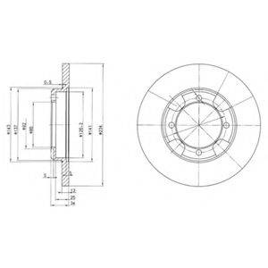 DELPHI BG2807 Тормозной диск