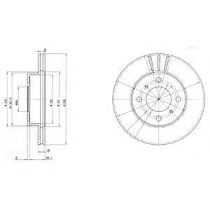 DELPHI BG2810 Тормозной диск