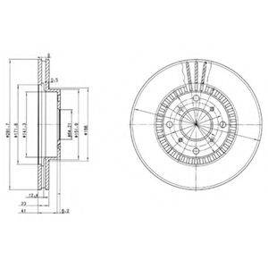 DELPHI BG2815 Тормозной диск