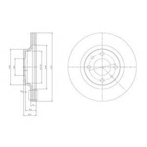 DELPHI BG2825 Тормозной диск