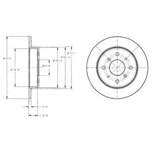 DELPHI BG2338 Тормозной диск