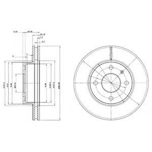 DELPHI BG2339 Тормозной диск