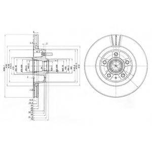 DELPHI BG2342 Тормозной диск