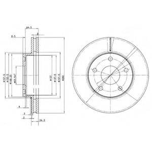 DELPHI BG2346 Тормозной диск