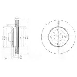 DELPHI BG2350 Тормозной диск