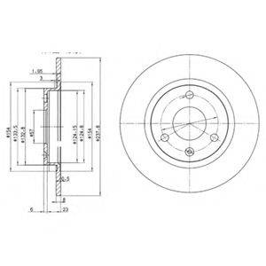 DELPHI BG2355 Тормозной диск