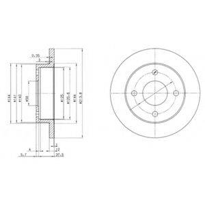 DELPHI BG2357 Тормозной диск